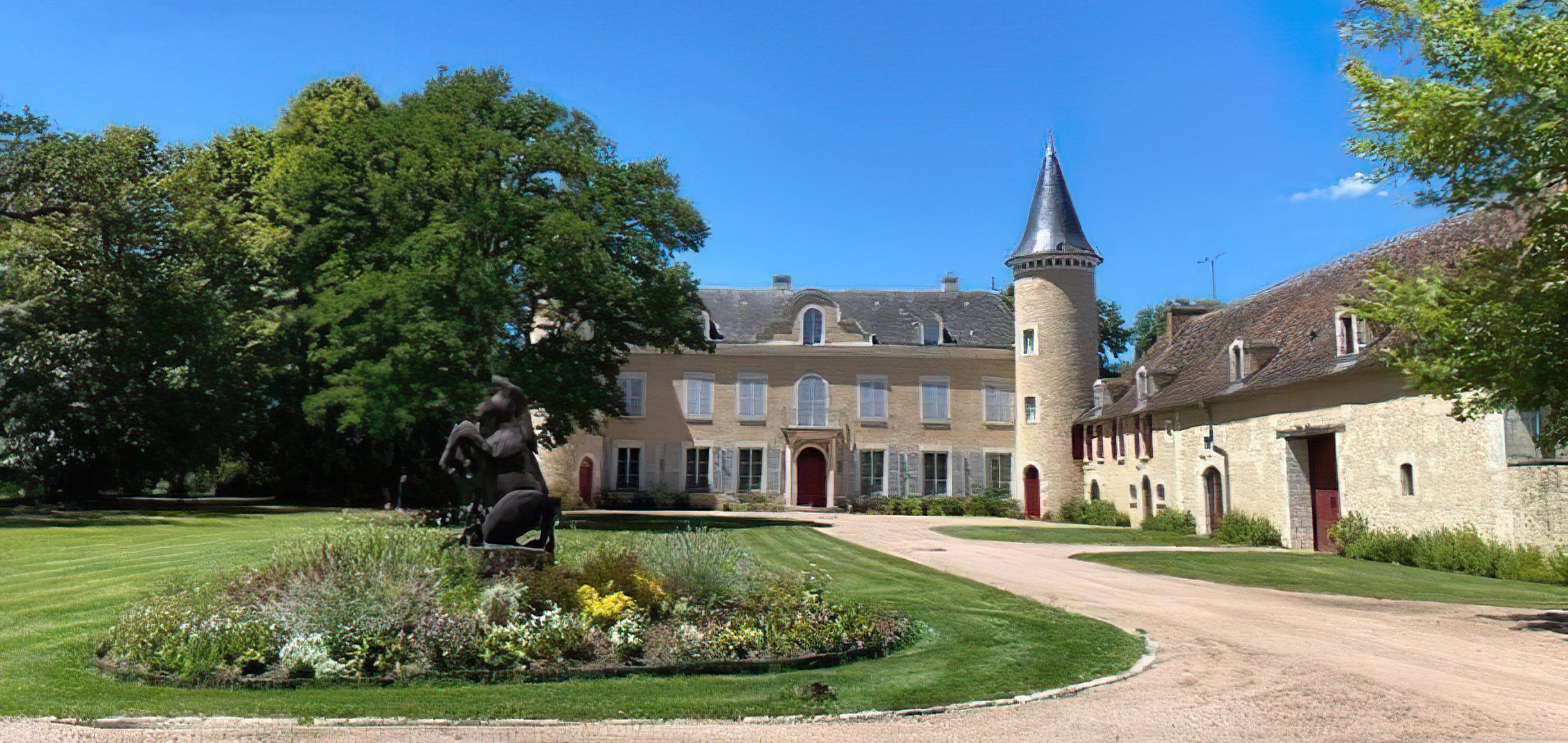 Photograph of a large French country house